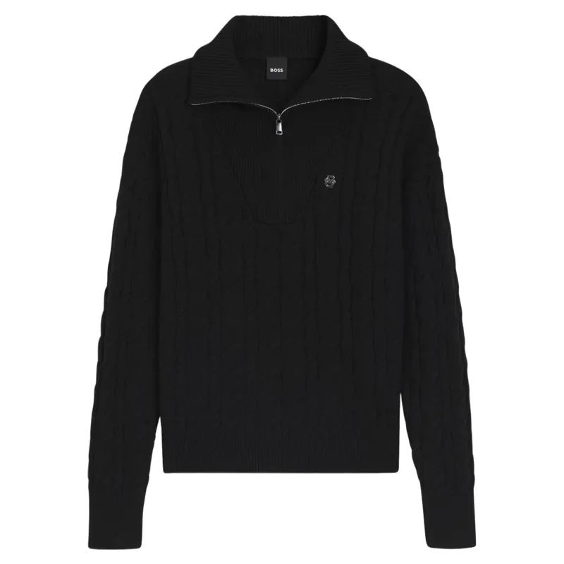 BOSS Equestrian Ella Women's 1/4 Zip Sweater - Black-1