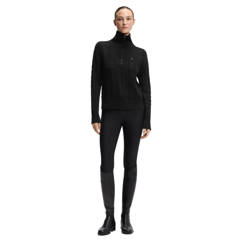 BOSS Equestrian Ella Women's 1/4 Zip Sweater - Black-3