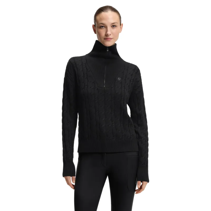 BOSS Equestrian Ella Women's 1/4 Zip Sweater - Black