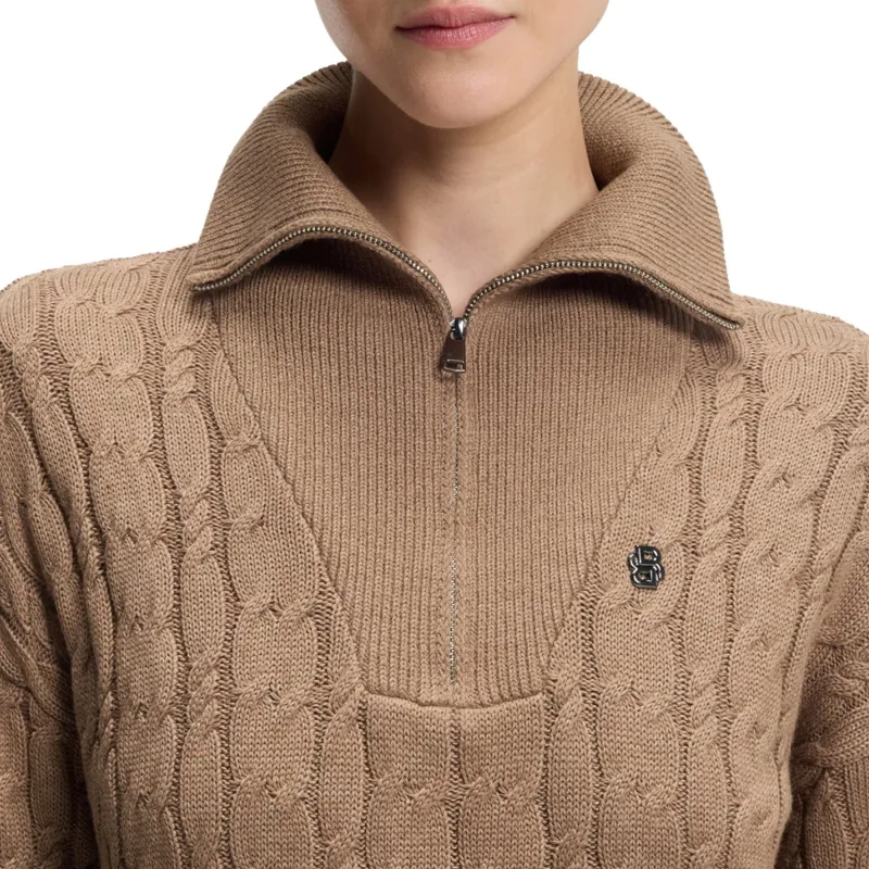 BOSS Equestrian Ella Womens 1/4 Zip Pullover - Walnut-3