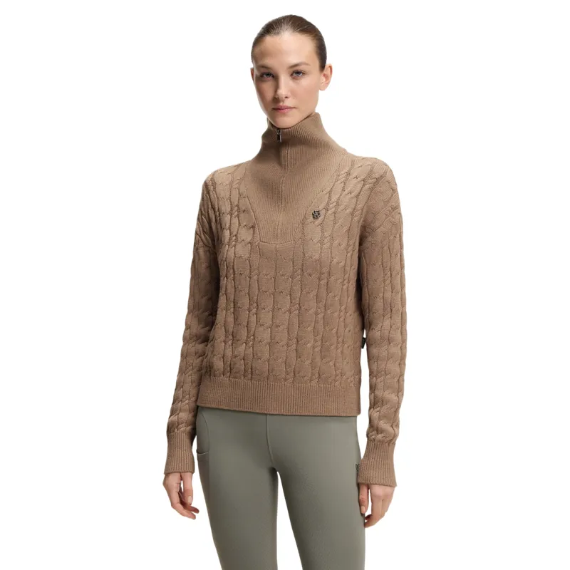 BOSS Equestrian Ella Womens 1/4 Zip Pullover - Walnut