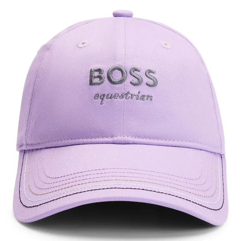 BOSS Equestrian Embroidered Cap - Chalk Violet