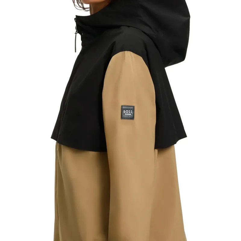 BOSS Equestrian Louise Women's Waterproof Rain Jacket - Black/Camel-3