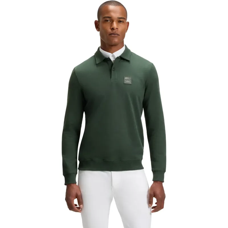 BOSS Equestrian Luis Men's Polo Sweatshirt - Pine Grove