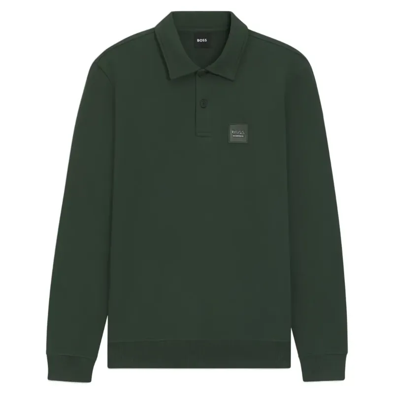 BOSS Equestrian Luis Men's Polo Sweatshirt - Pine Grove-1