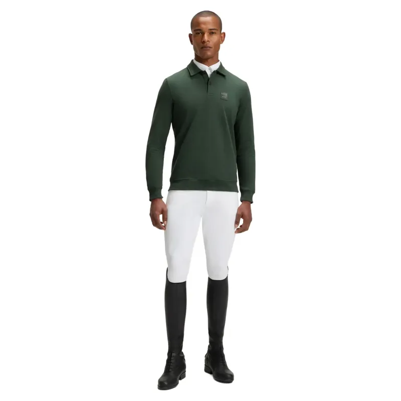 BOSS Equestrian Luis Men's Polo Sweatshirt - Pine Grove-2