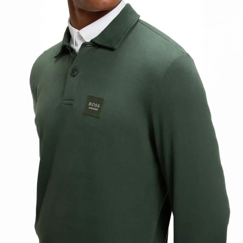 BOSS Equestrian Luis Men's Polo Sweatshirt - Pine Grove-4