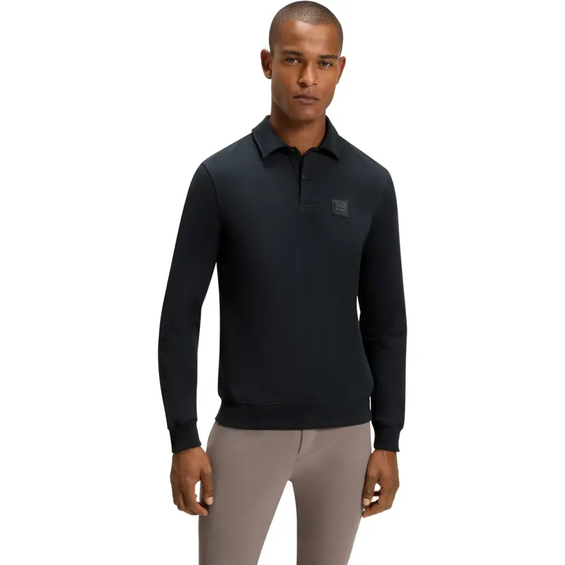 BOSS Equestrian Luis Mens Polo Sweatshirt - Sky Captain