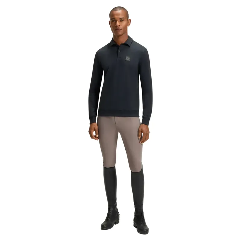 BOSS Equestrian Luis Mens Polo Sweatshirt - Sky Captain-2