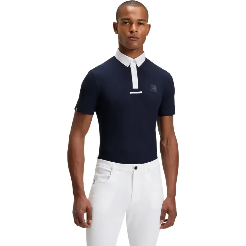 BOSS Equestrian Marty Honeycomb Men's Show Shirt - Sky Captain