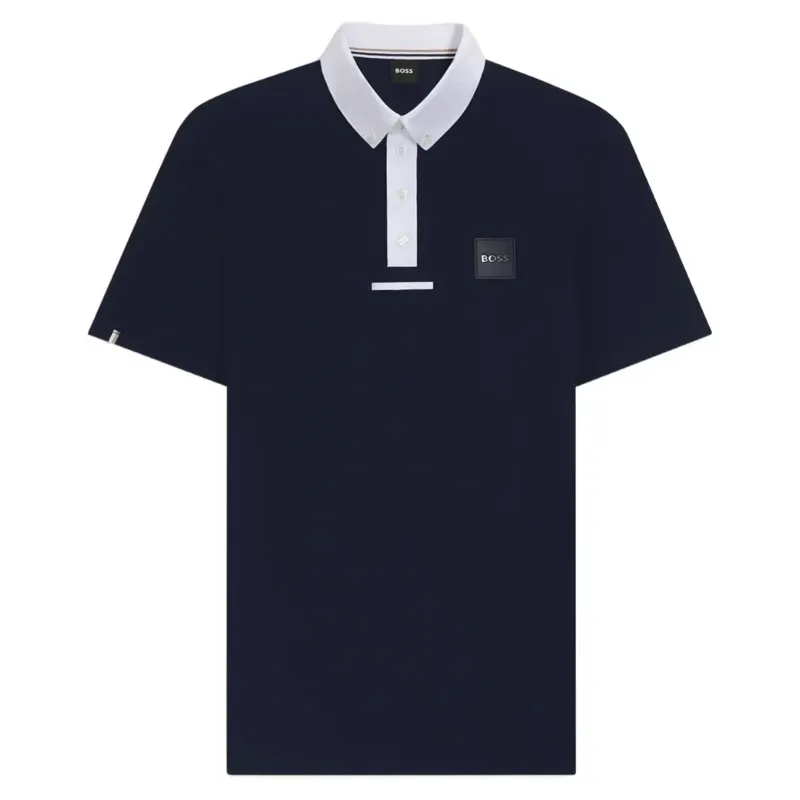 BOSS Equestrian Marty Honeycomb Men's Show Shirt - Sky Captain-1