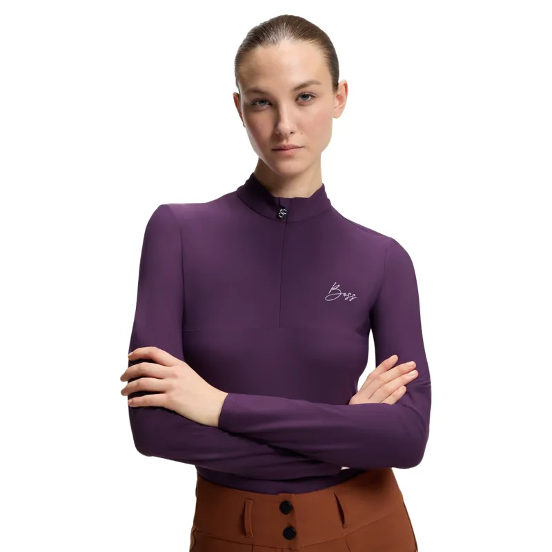 BOSS Equestrian Minou Women's Training Shirt - Deep Purple-2