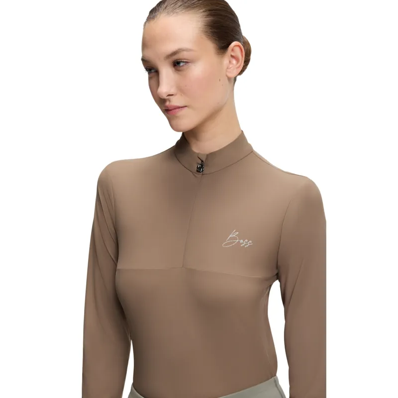 BOSS Equestrian Minou Women's Training Shirt - Walnut-2