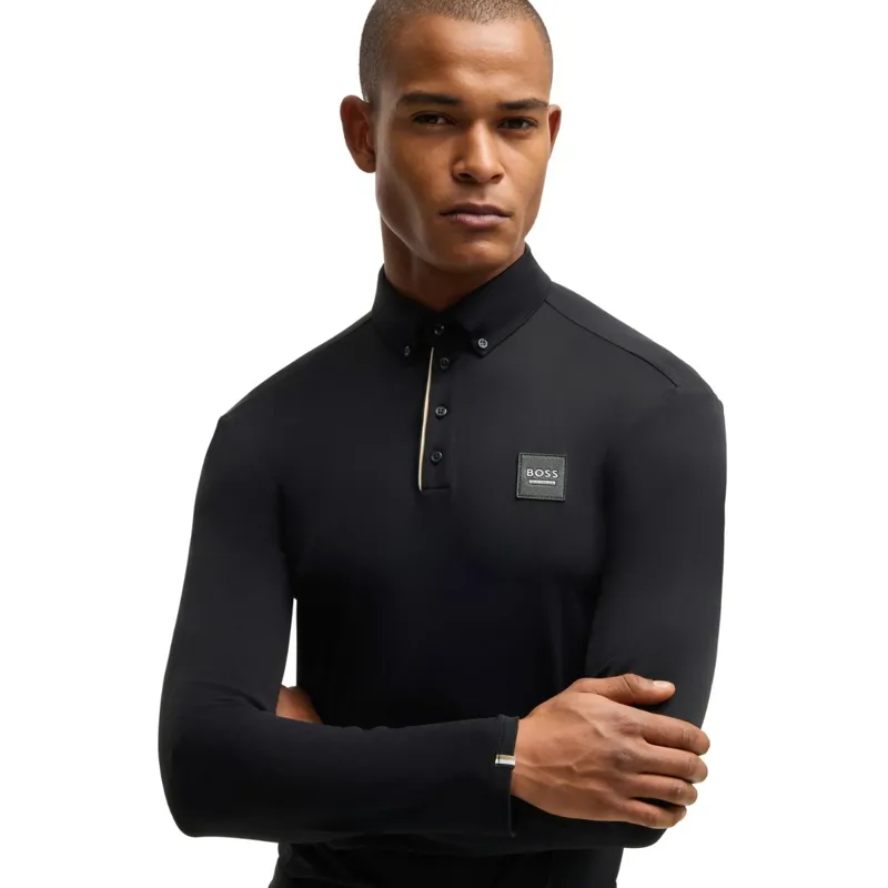 BOSS Equestrian Nick Men's Peached Training Shirt - Black-1
