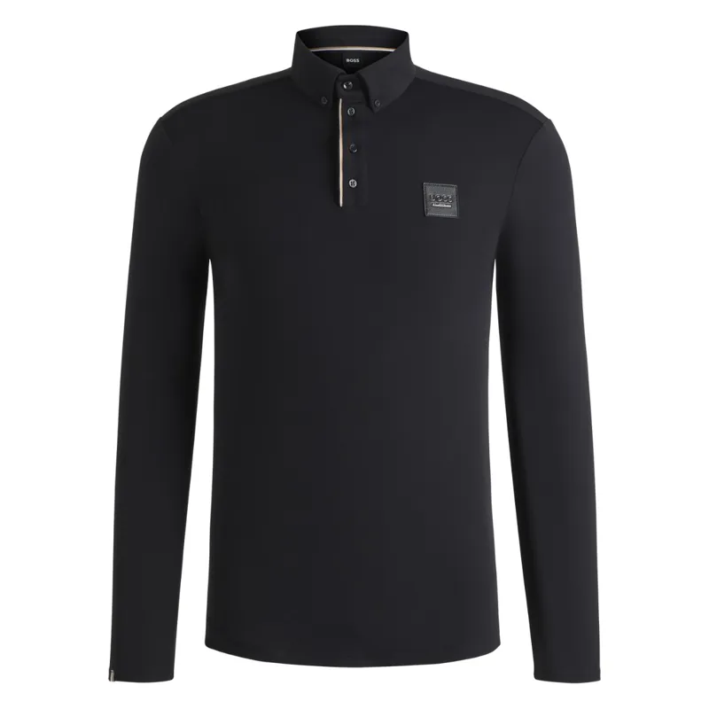 BOSS Equestrian Nick Men's Peached Training Shirt - Black-3