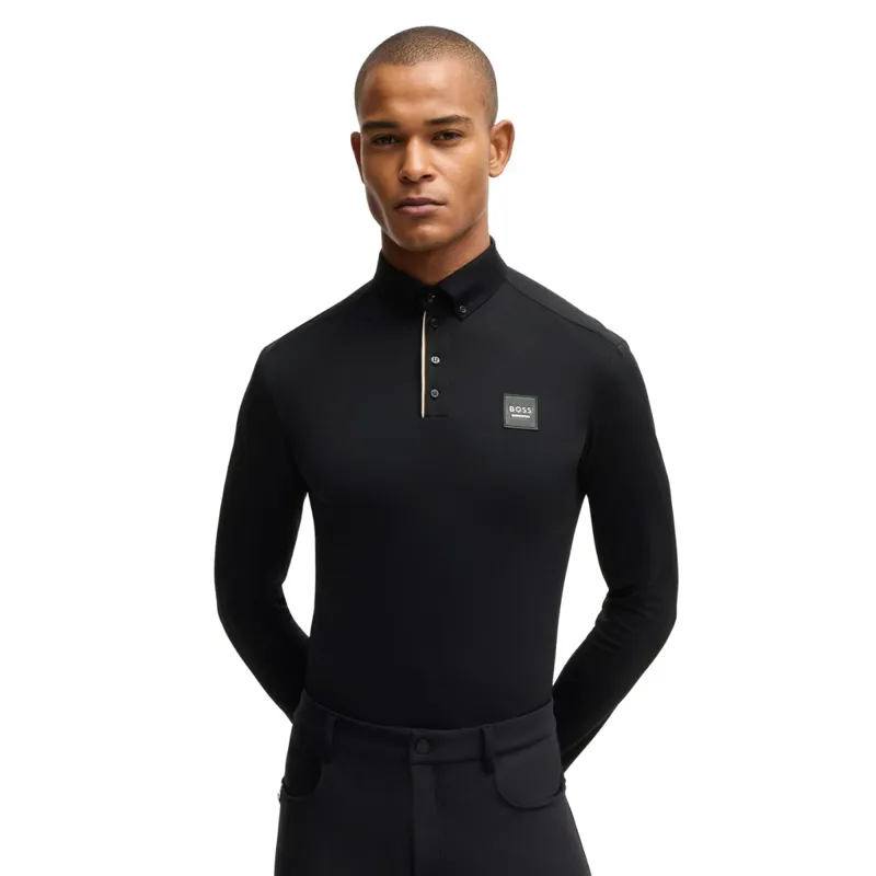 BOSS Equestrian Nick Men's Peached Training Shirt - Black