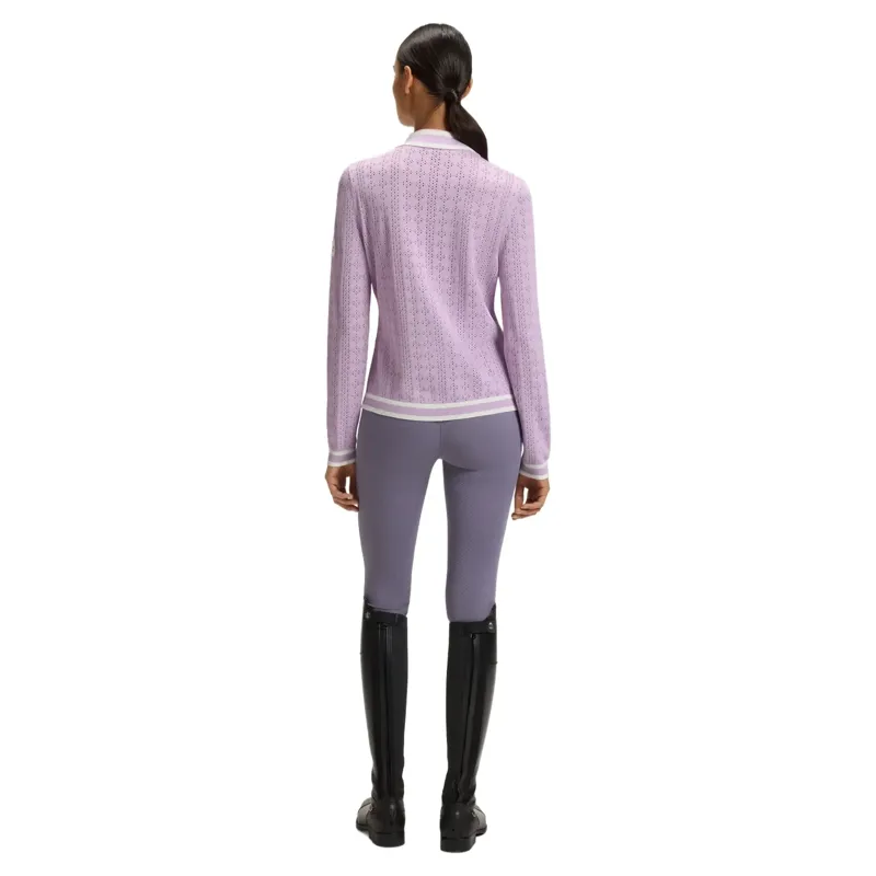 BOSS Equestrian Pam Women's Long Sleeve Polo Shirt - Orchid-5