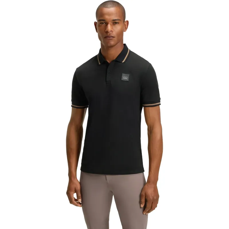 BOSS Equestrian Paul Men's Patch Polo Shirt - Black-1