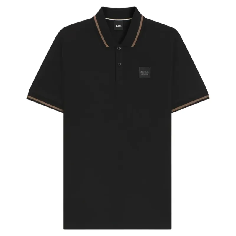BOSS Equestrian Paul Men's Patch Polo Shirt - Black-2