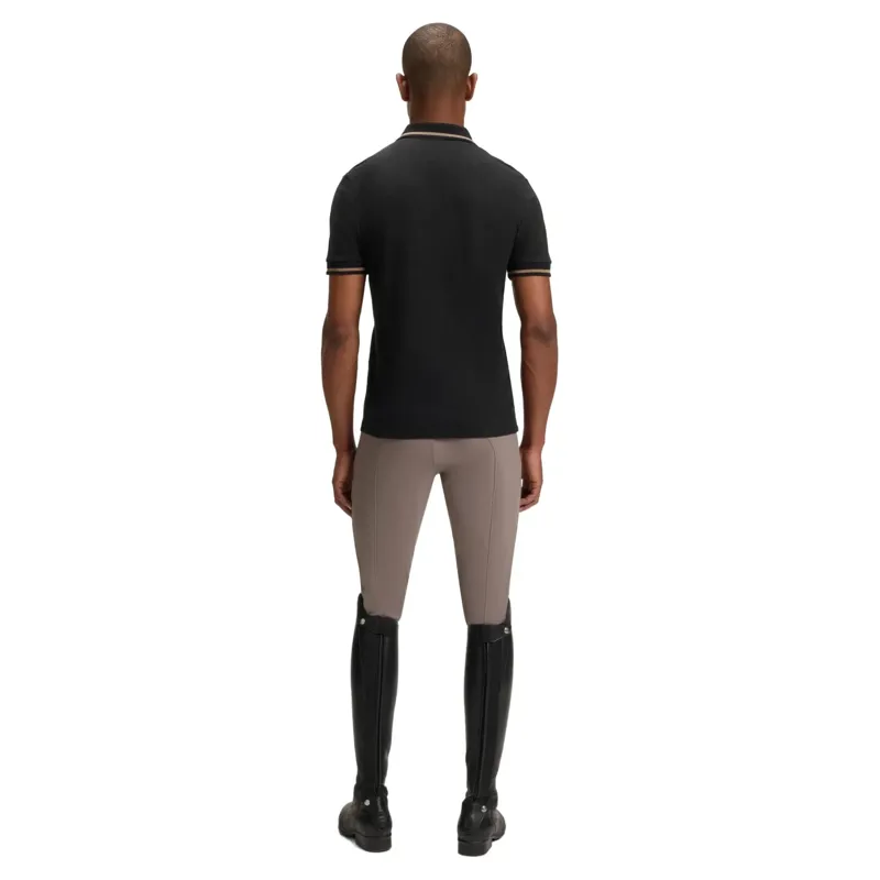 BOSS Equestrian Paul Men's Patch Polo Shirt - Black-3
