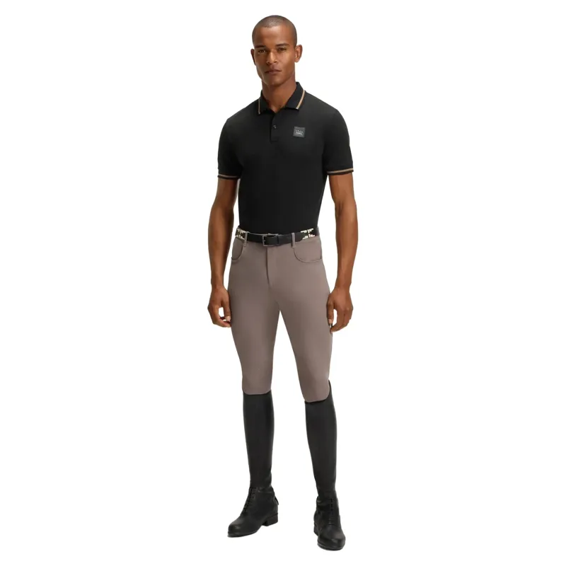 BOSS Equestrian Paul Men's Patch Polo Shirt - Black-4