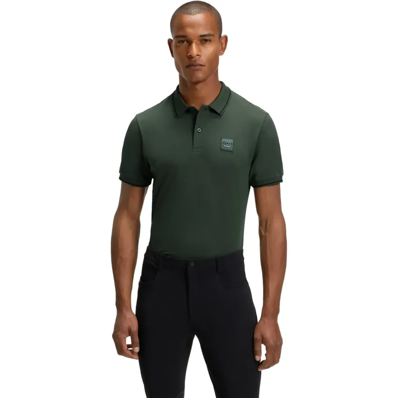 BOSS Equestrian Paul Men's Patch Polo Shirt - Pine Grove