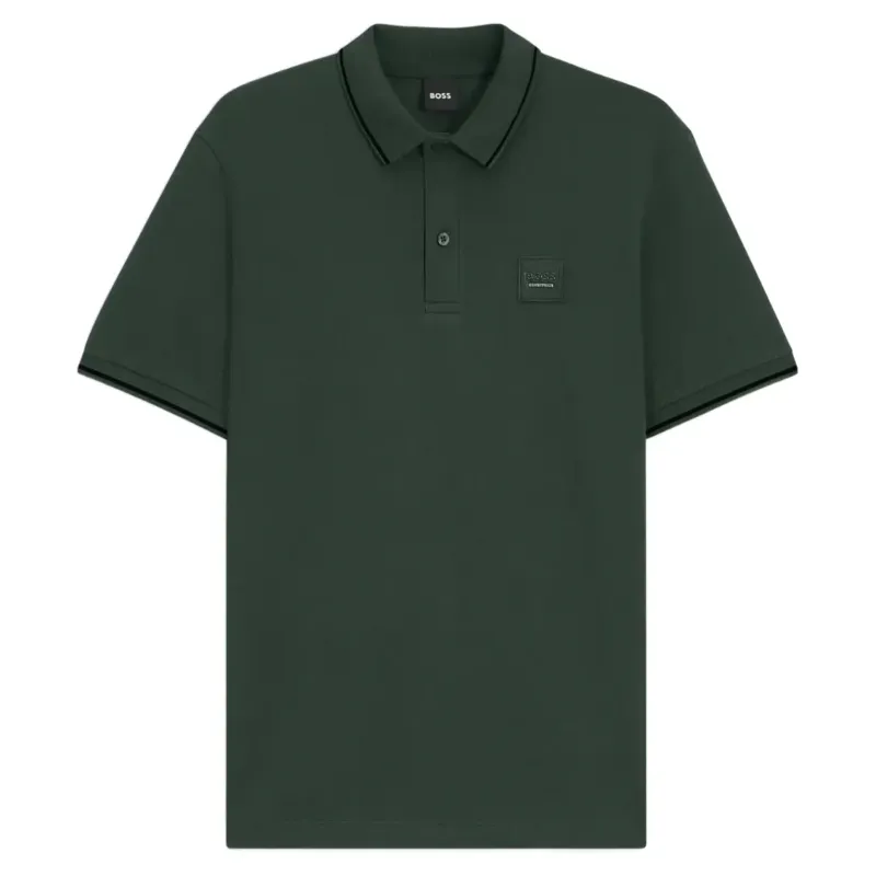 BOSS Equestrian Paul Men's Patch Polo Shirt - Pine Grove-2