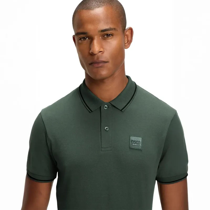 BOSS Equestrian Paul Men's Patch Polo Shirt - Pine Grove-6