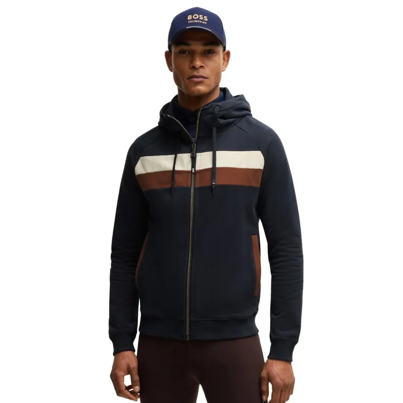 BOSS Equestrian River Zip Men's Hoodie - Sky Captain