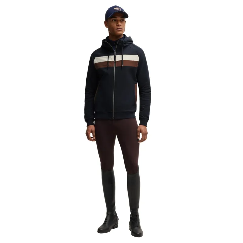 BOSS Equestrian River Zip Men's Hoodie - Sky Captain-3