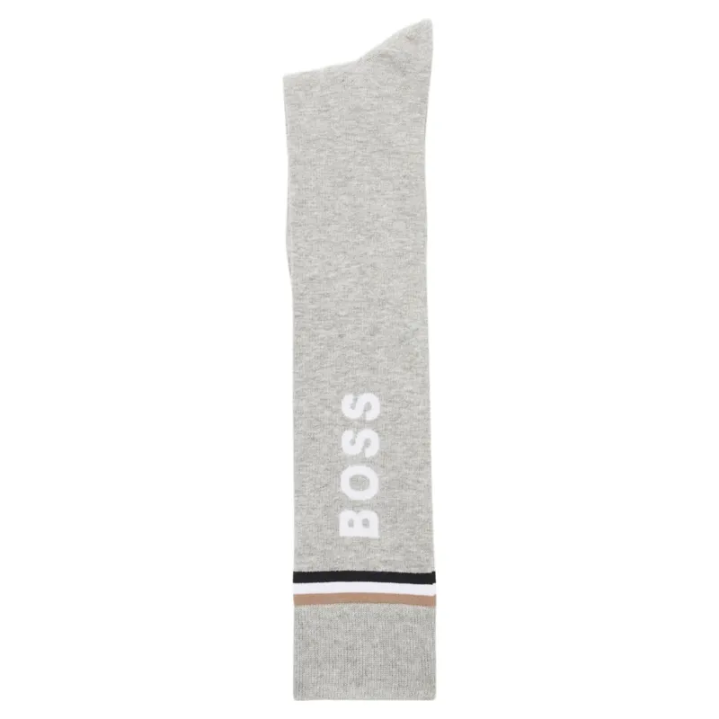 BOSS Equestrian Roma Unisex Tall Riding Socks - Sliver Grey Melange-1