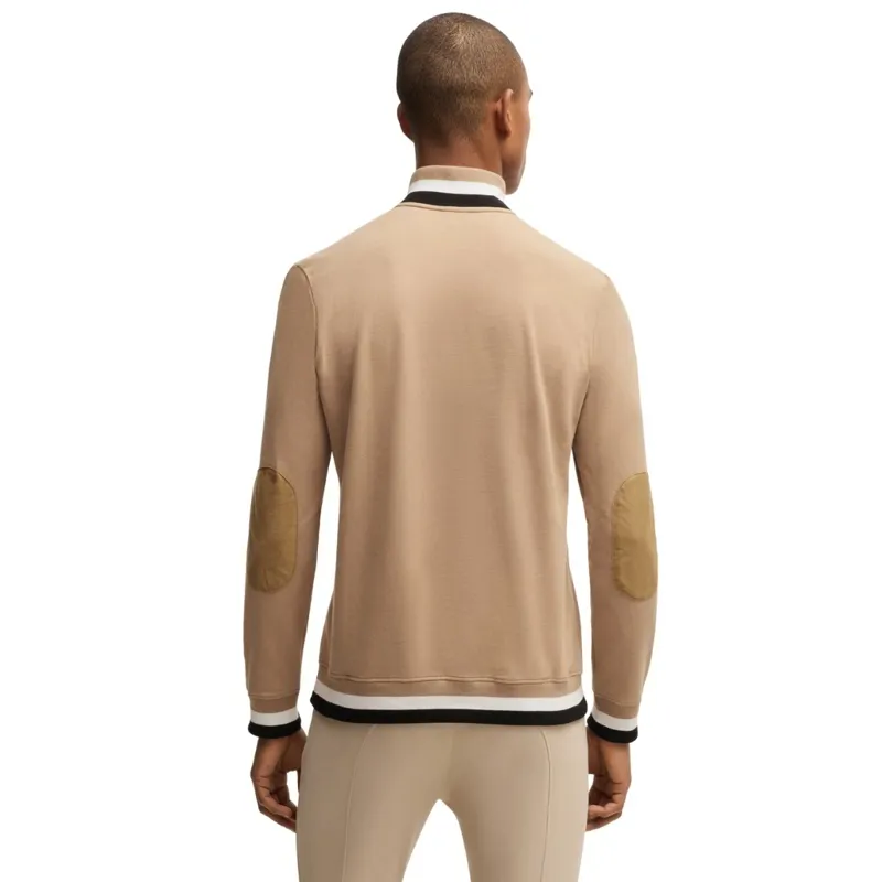 BOSS Equestrian Quarter Zip Men's Sweater - Signature Camel-3