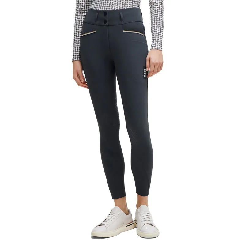 BOSS Equestrian Hannah High Waist Knee Grip Womens Breeches - Grey-1