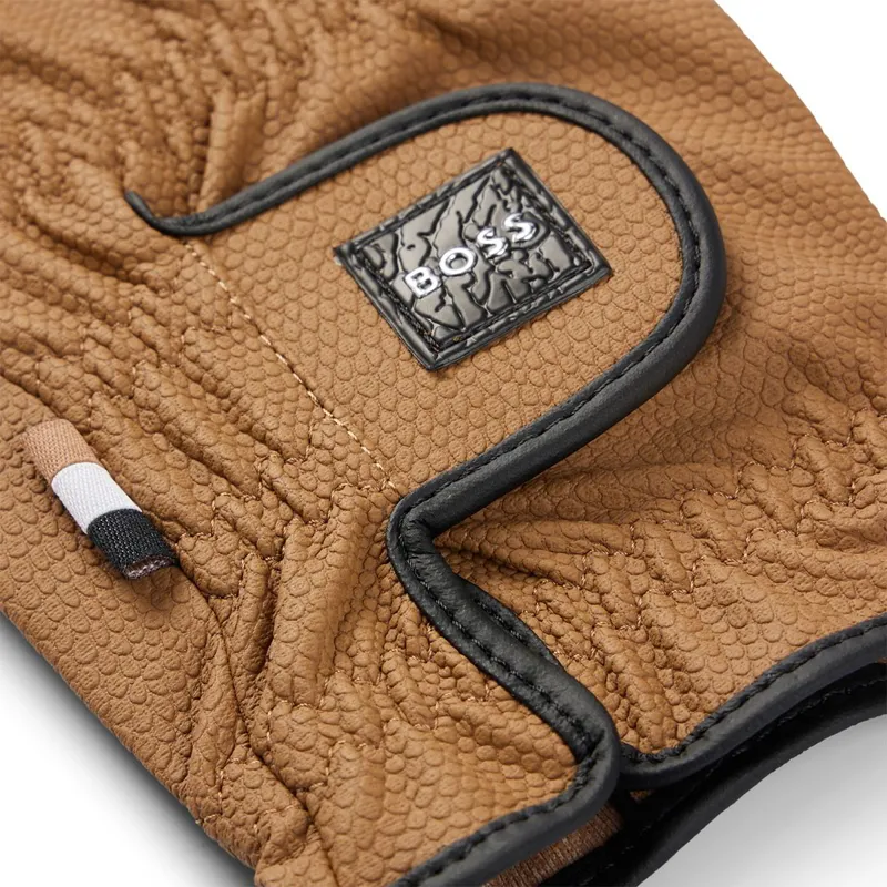 BOSS Equestrian Hybrid Adult Riding Gloves - Camel-1