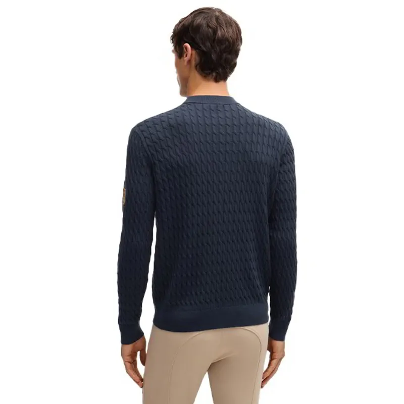 BOSS Equestrian Jason Mens Knitted Sweater - Sky Captain-1