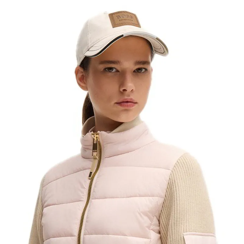 BOSS Equestrian Unisex Leather Vintage Patch Baseball Cap - Pearl-3