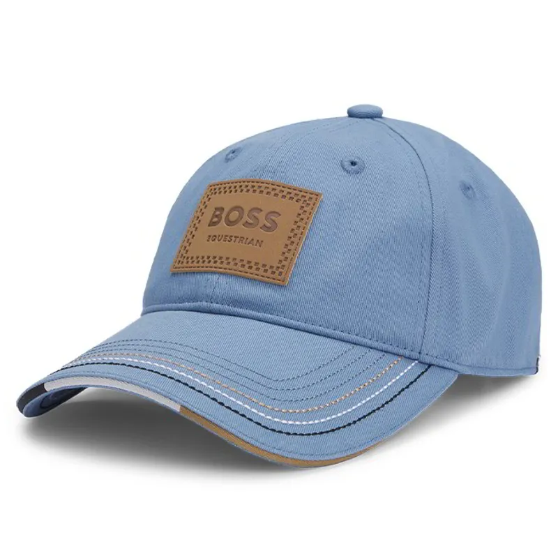 BOSS Equestrian Unisex Leather Vintage Patch Baseball Cap - Riviera-2