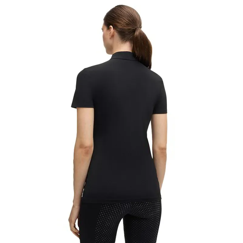 BOSS Equestrian Maira Women's Half Zip Training Shirt - Black Stripes-2