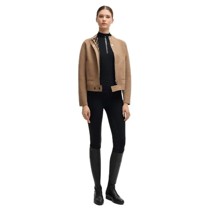 BOSS Equestrian Maira Women's Half Zip Training Shirt - Black Stripes-5