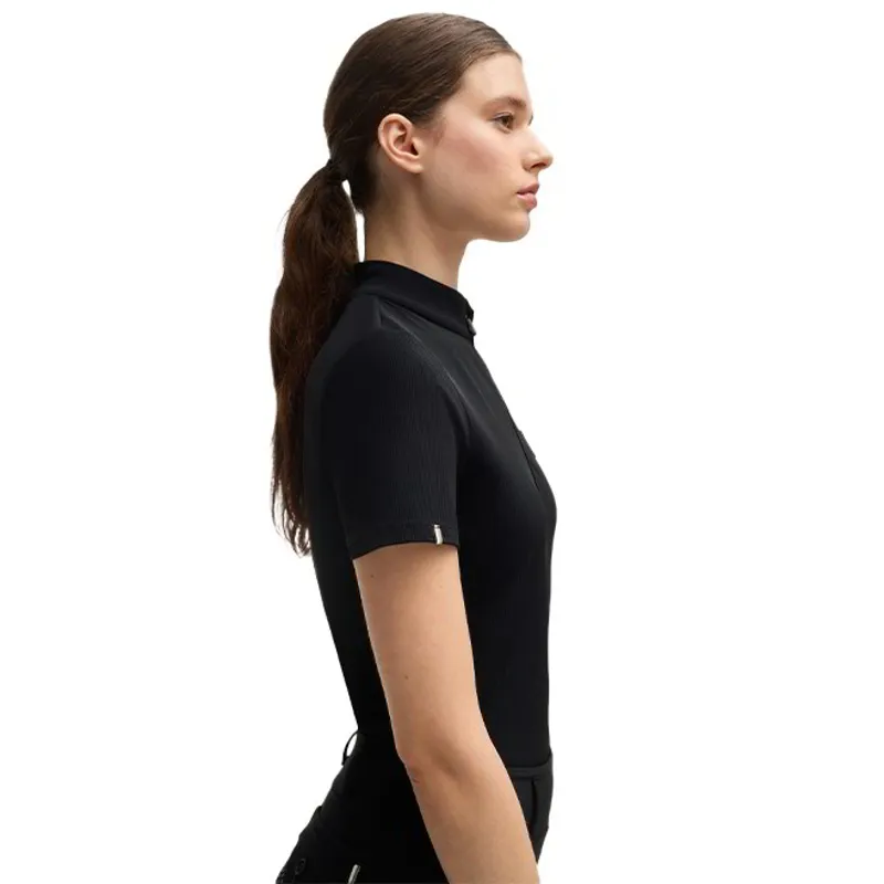 BOSS Equestrian Maira Women's Half Zip Training Shirt - Black Stripes-3