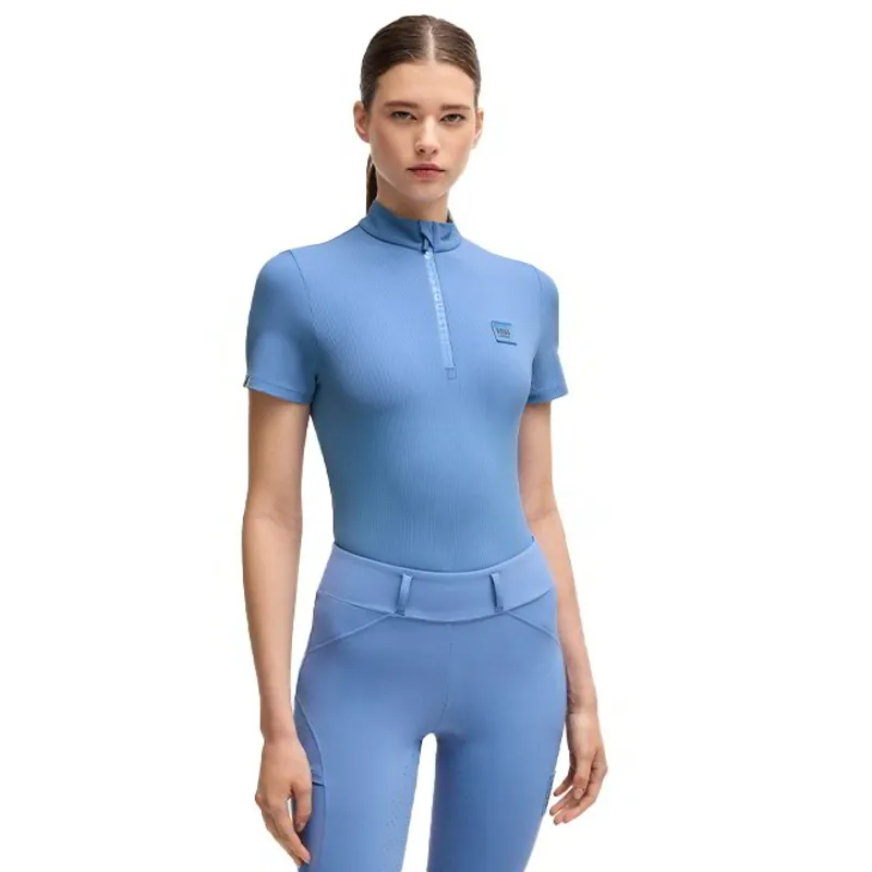 BOSS Equestrian Maira Women's Half Zip Shirt - Riviera Stripes