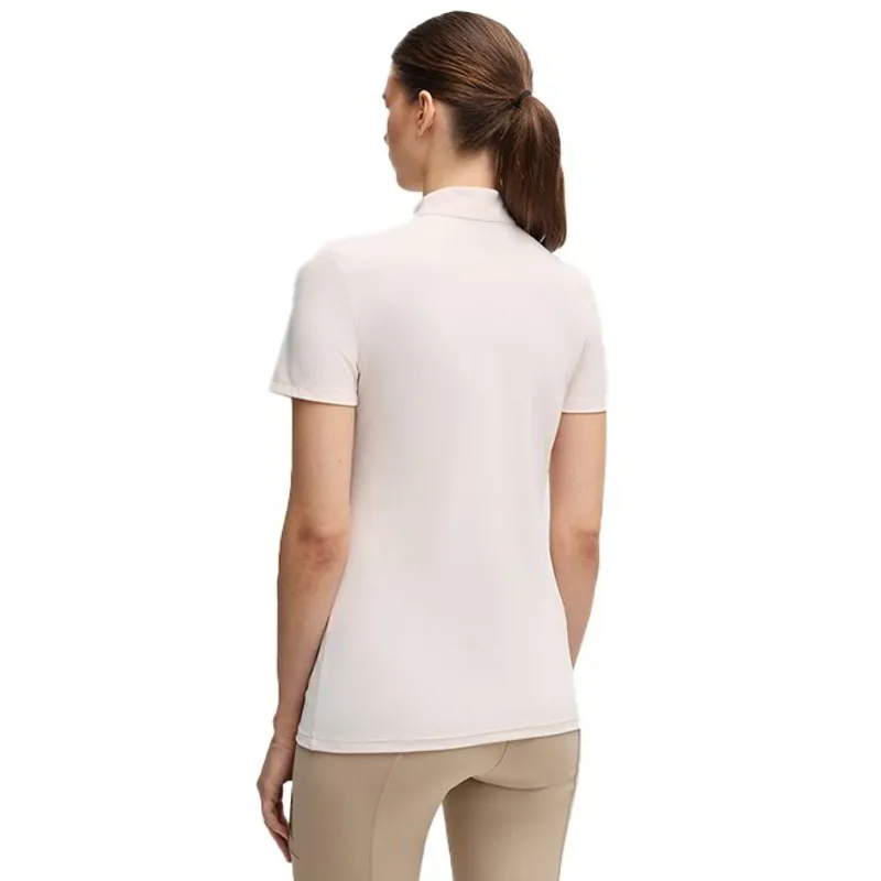BOSS Equestrian Maira Womens Half Zip Training Shirt - White Stripes-2