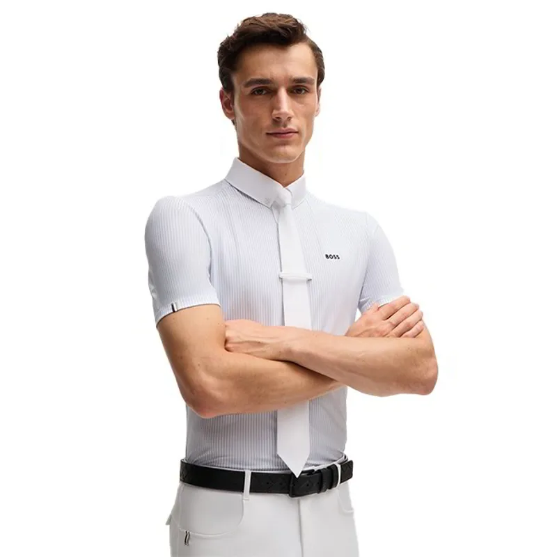 BOSS Equestrian Marty Men's Show Shirt - Pinstripes Niagara-4