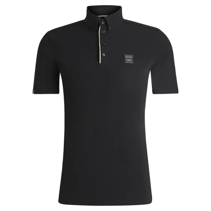 BOSS Equestrian Matt Men's Pique Training Shirt - Black-2