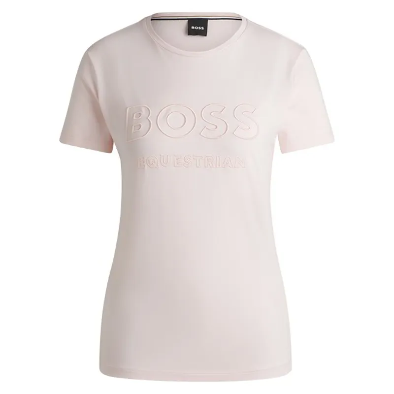 BOSS Equestrian Maya Womens Logo T-Shirt - Pearl-1