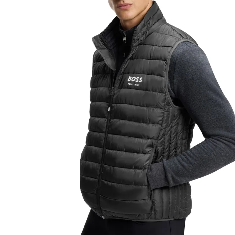 BOSS Equestrian Holiday Monza Men's Puffer Vest - Black-3