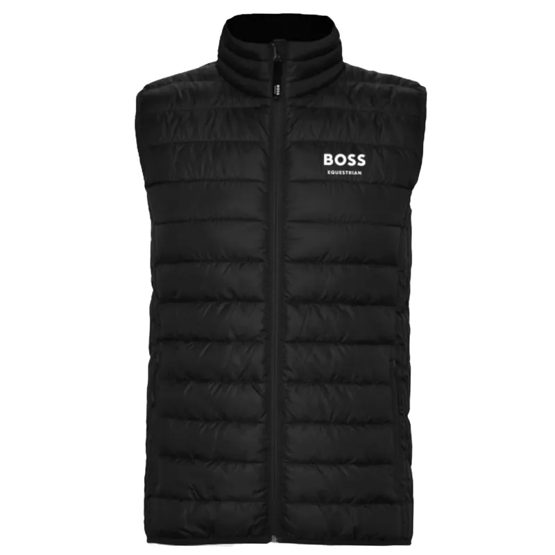 BOSS Equestrian Holiday Monza Men's Puffer Vest - Black-2
