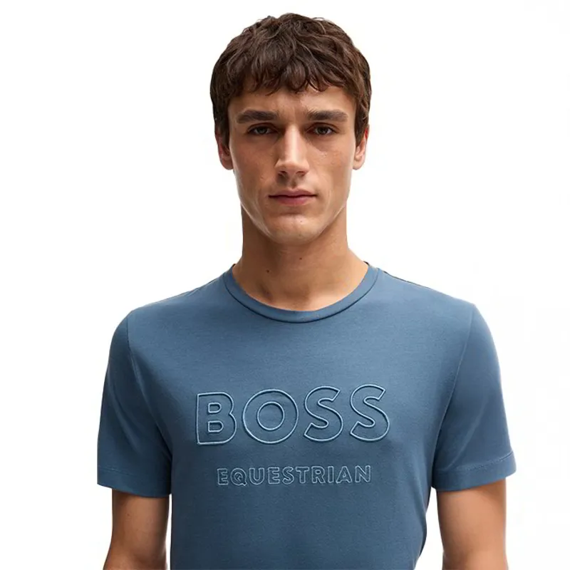 BOSS Equestrian Pierce Mens T-Shirt - Northern Blue-3