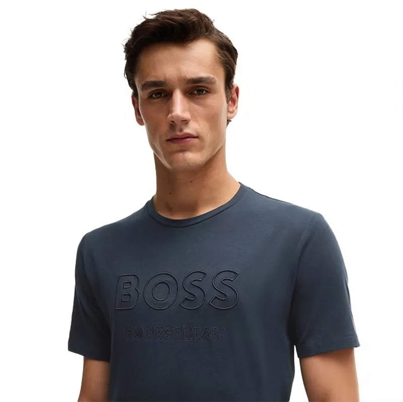 BOSS Equestrian Pierce Men's T-Shirt - Sky Captain-3