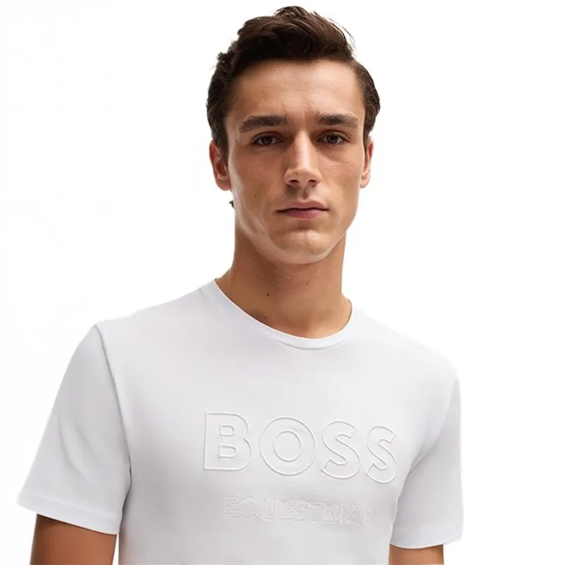 BOSS Equestrian Pierce Men's T-Shirt - White-3